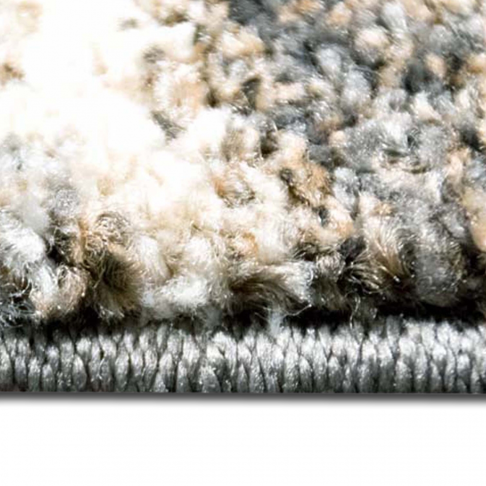 Design Teppich Beige Grau Vintage Optik modern elegant Wohnbereich