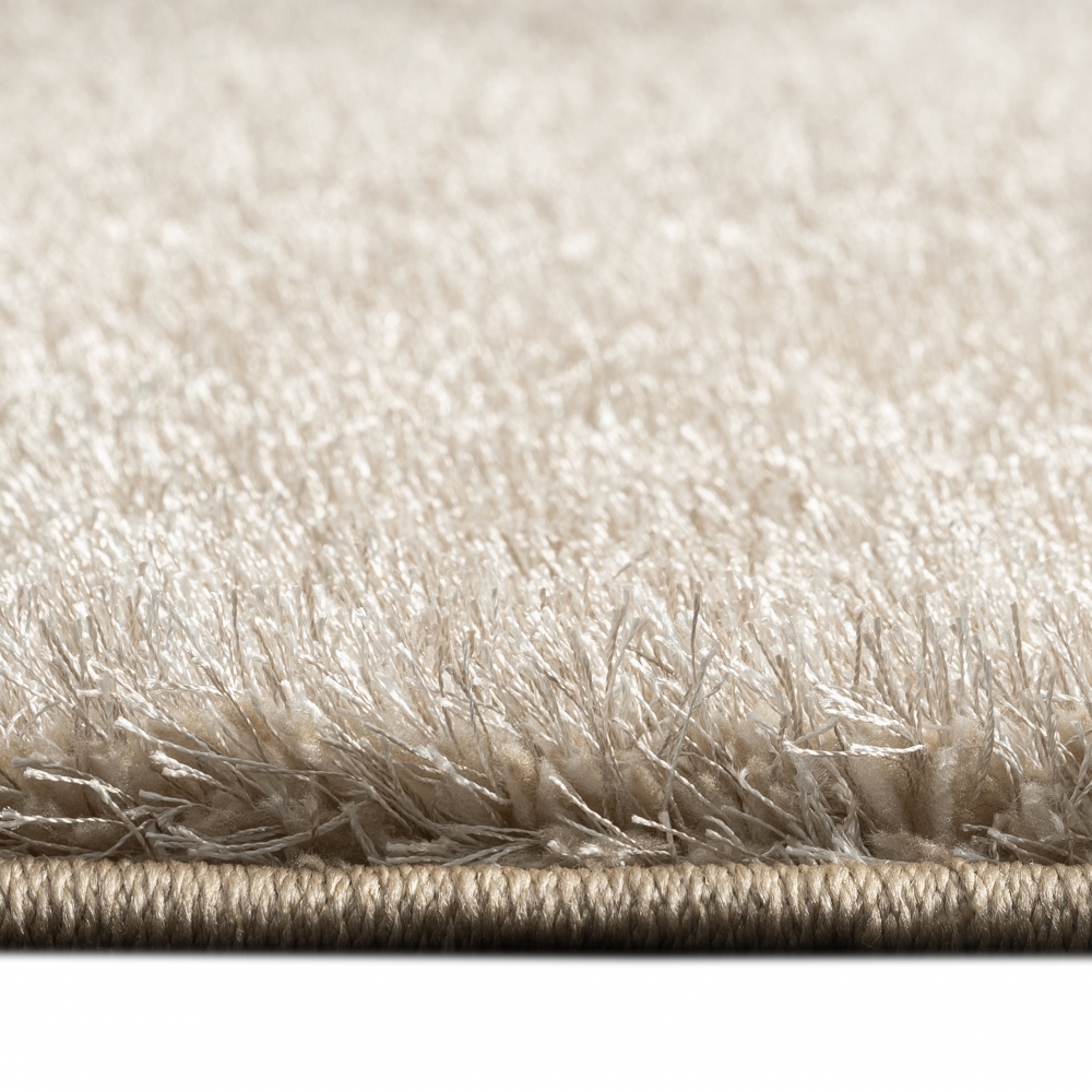 Glamour Teppich Hochflor flauschig warm • in beige