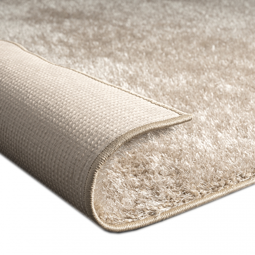 Glamour Teppich Hochflor flauschig warm • in beige