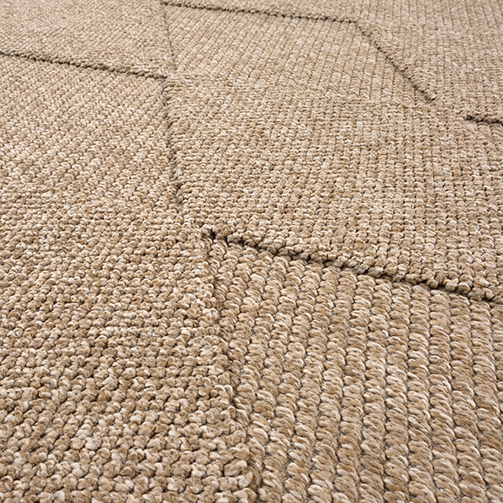 Teppich In- und Outdoor mit Jute-Optik vielseitig einsetzbar in Beige/Braun