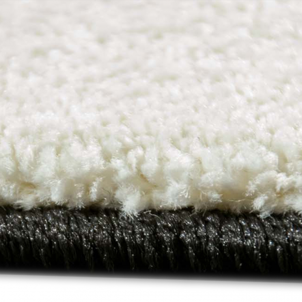 Designer Teppich mit Wellen& Konturenschnitt | schwarz weiß& grau