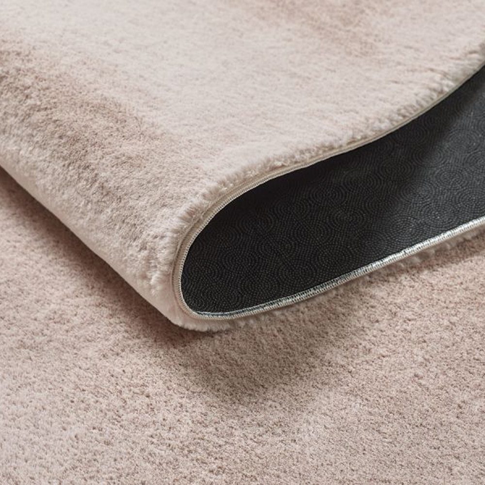 Teppich Weich Einfarbig Modern & Pflegeleicht für Wohnbereiche in rosa