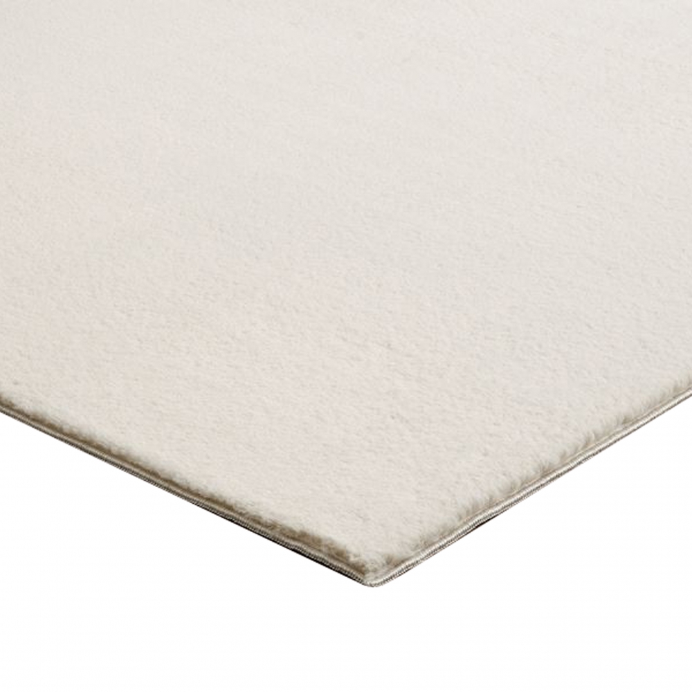 Unifarbener Wohnzimmerteppich pflegeleicht strapazierfähig in beige