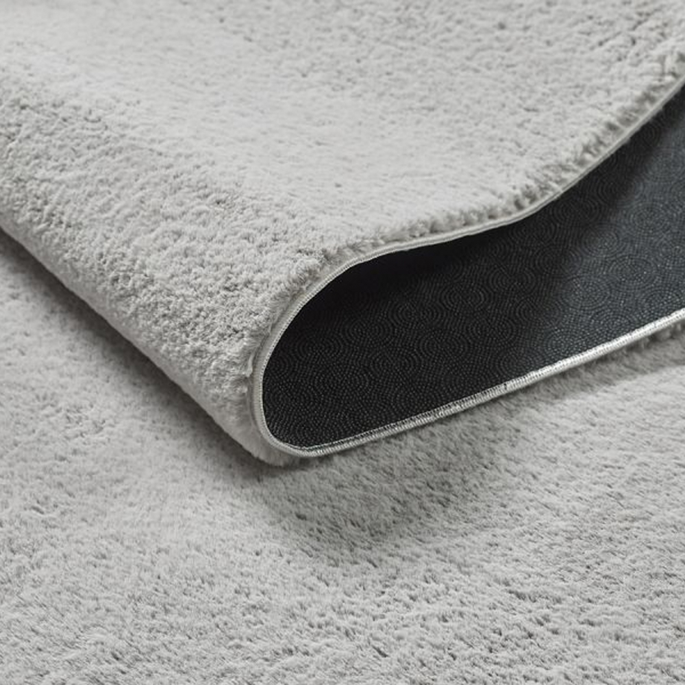 Teppich waschbar grau Wohnzimmer Schlafzimmer modern rutschfest weich Kurzflor Fußbodenheizung geeignet