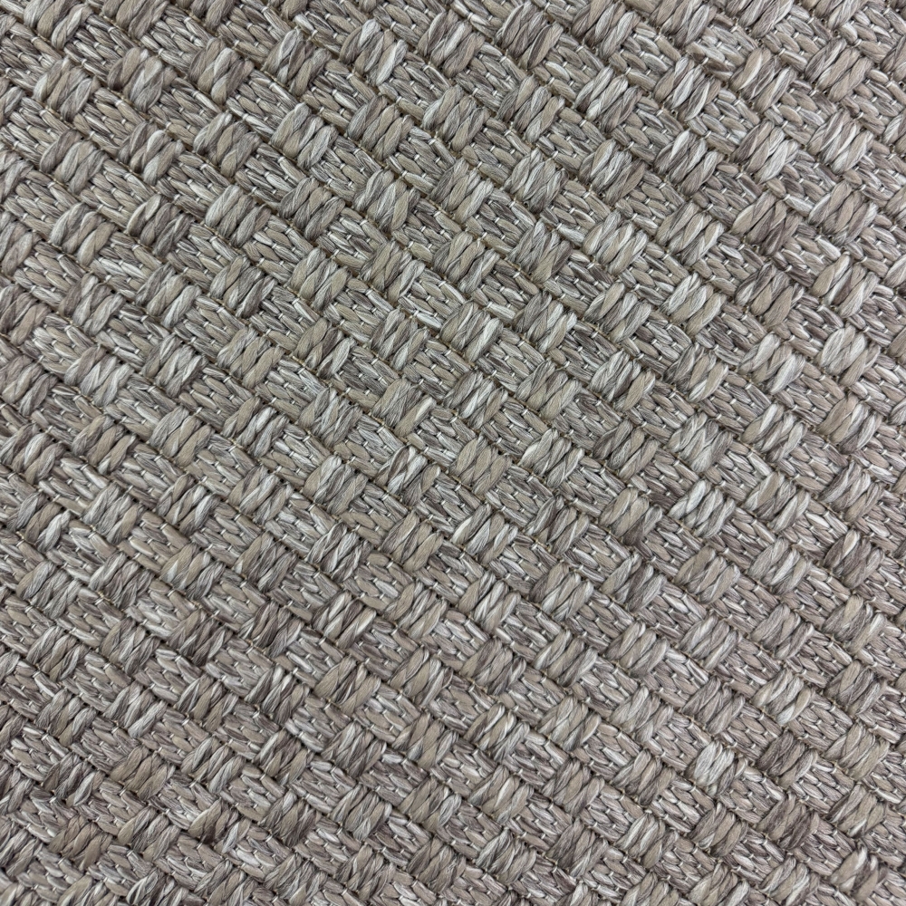 Moderner Teppich Taupe Flechtstruktur Indoor Outdoor