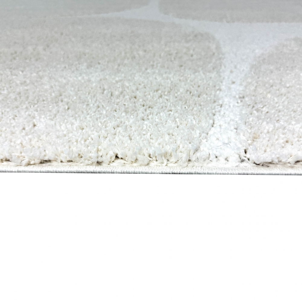 Weicher Hochflor Teppich Pflegeleicht mit modernem in Creme
