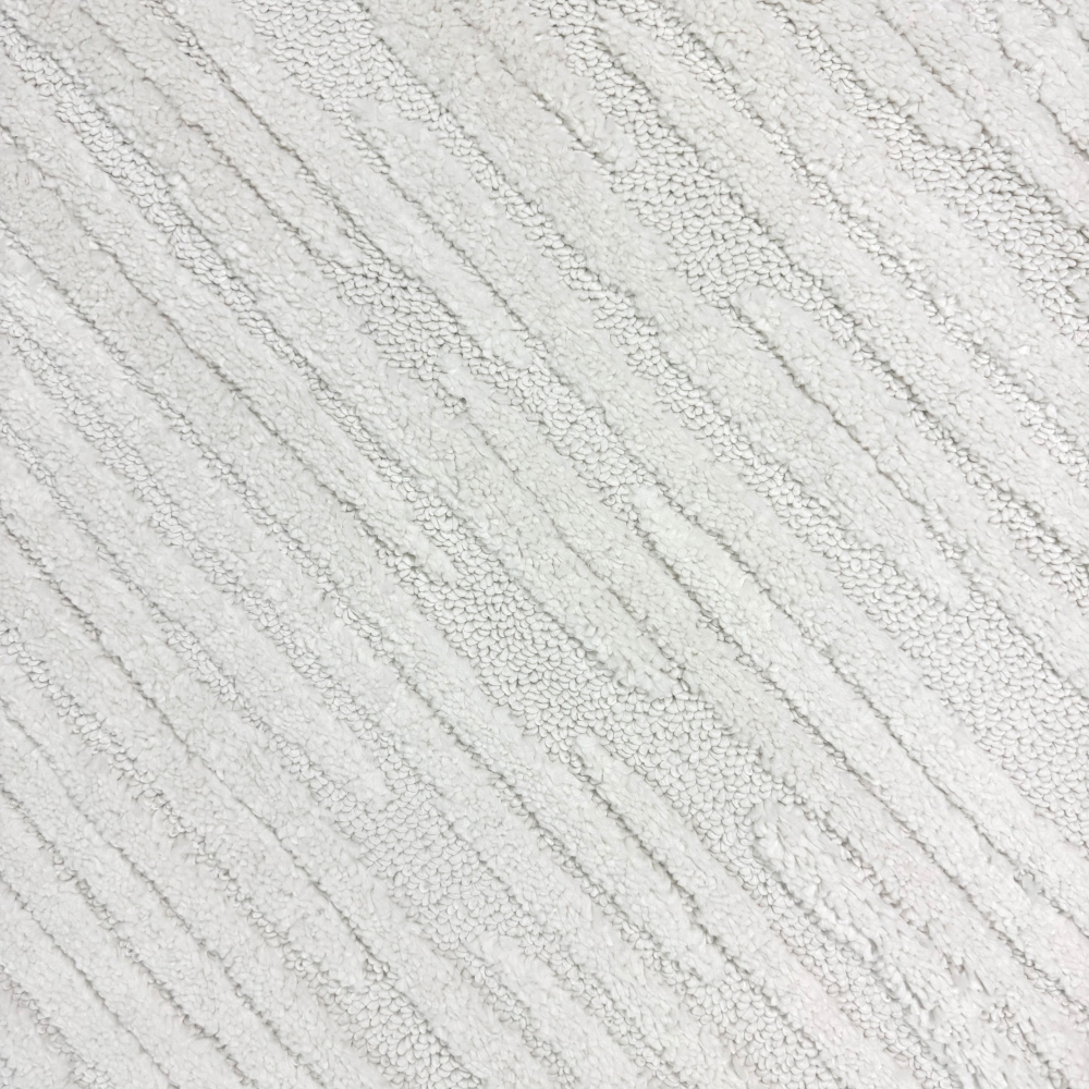 Teppich Wohnzimmer Schlafzimmer mit verschieden gemusterten Linien in creme grau