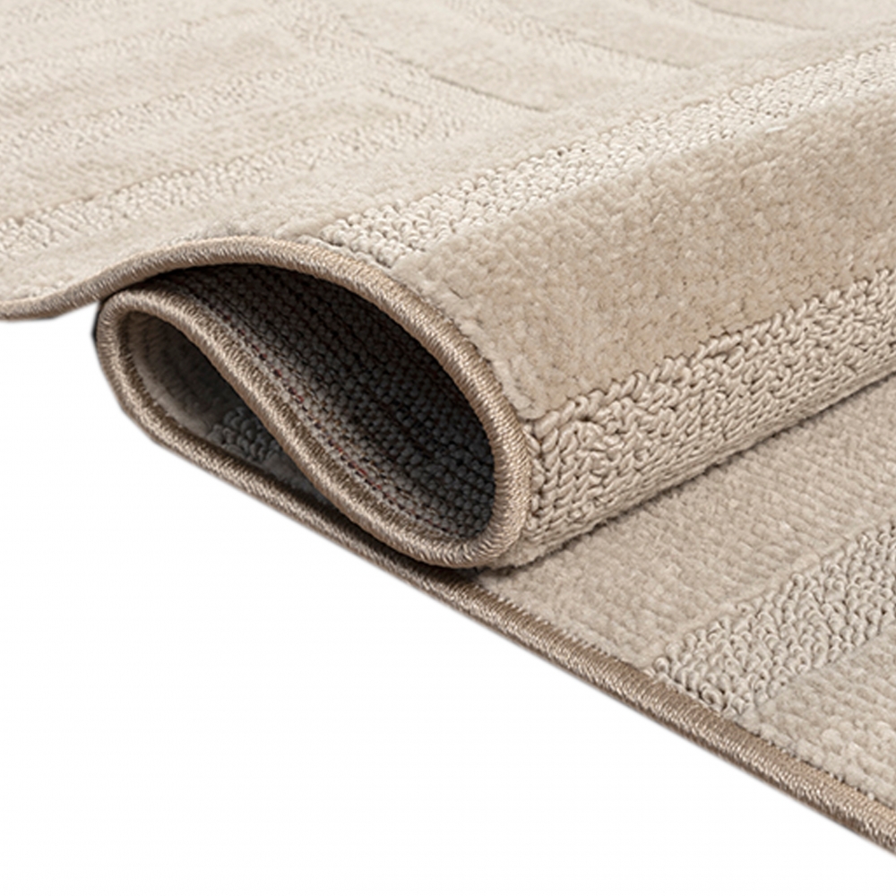 Wohnzimmerteppich Schimmer-Effekt  strapazierfähig  mit modernem Muster in Beige