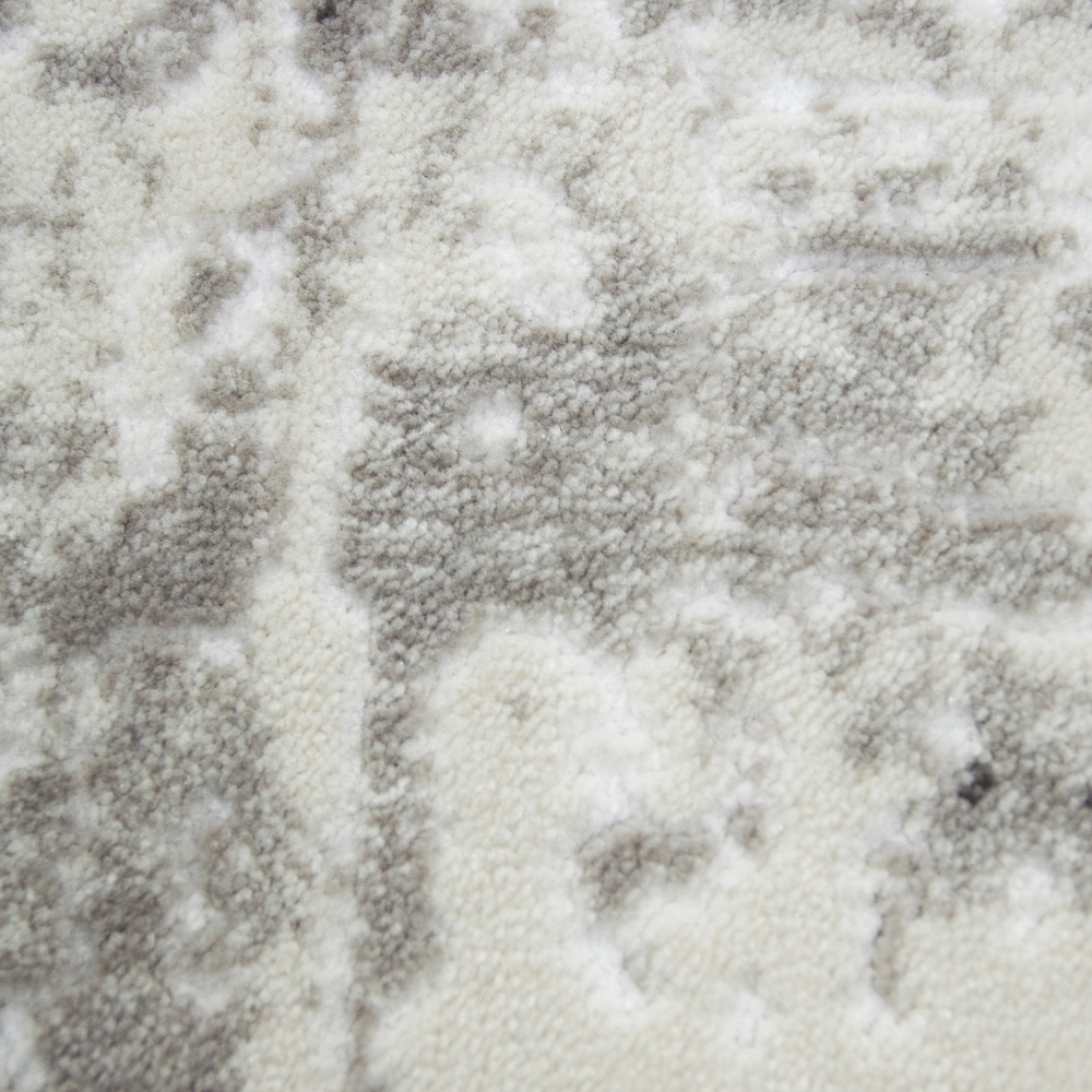 Designteppich mit Strukturmuster Grau Beige Creme Designteppich mit Strukturmuster Grau Beige Creme