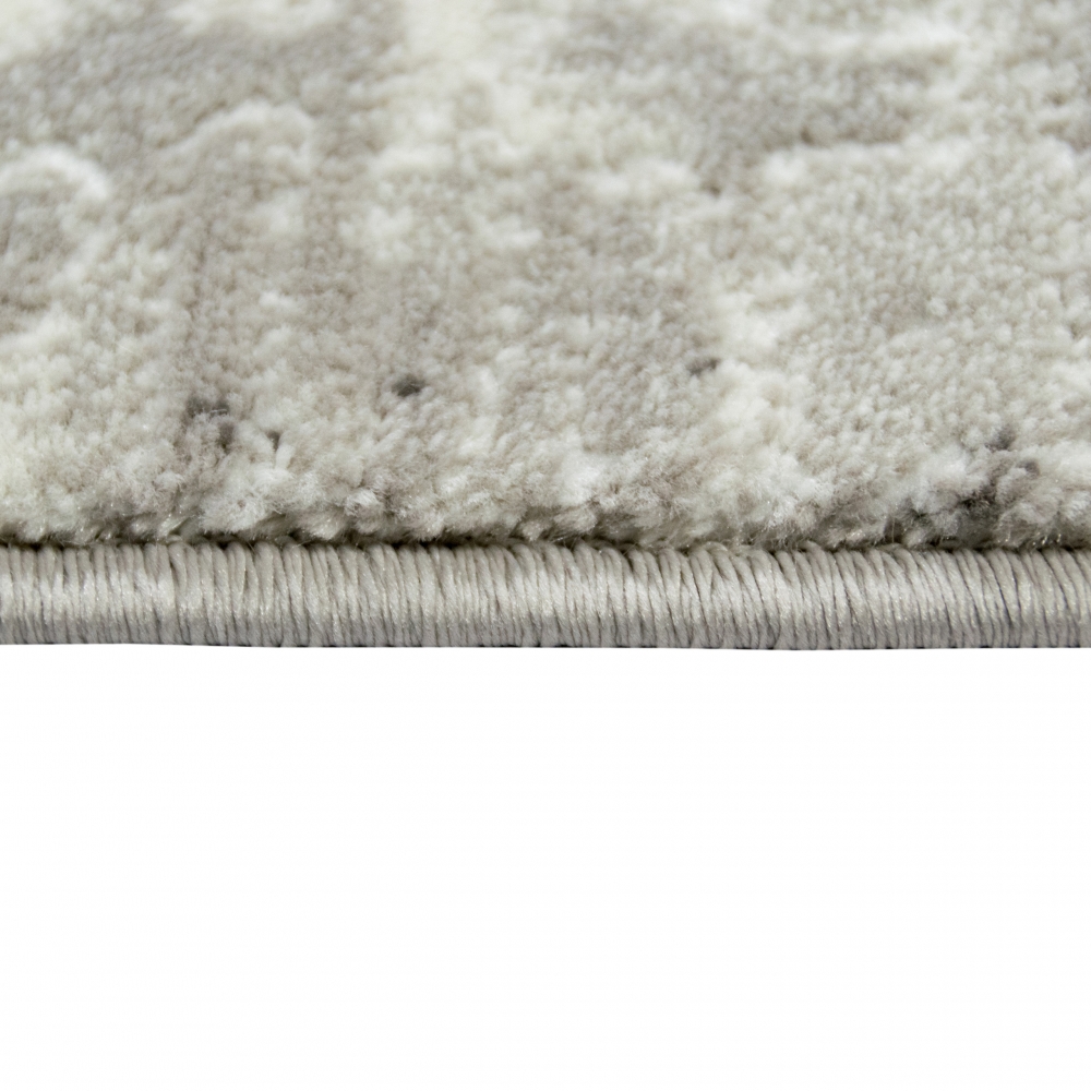 Designteppich mit Strukturmuster Grau Beige Creme Designteppich mit Strukturmuster Grau Beige Creme