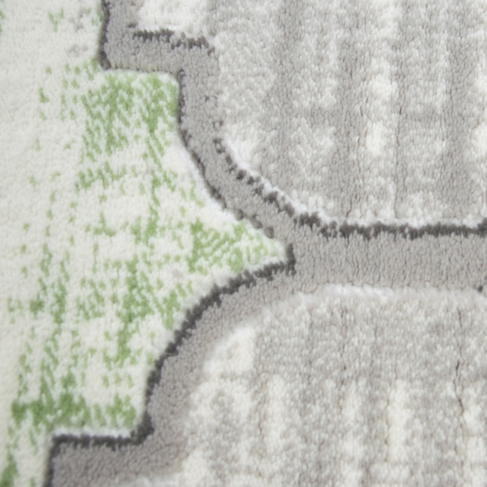 Designteppich mit marokkanischem Muster Grau mit farbigen Akzenten Designteppich mit marokkanischem Muster Grau mit farbigen Akzenten