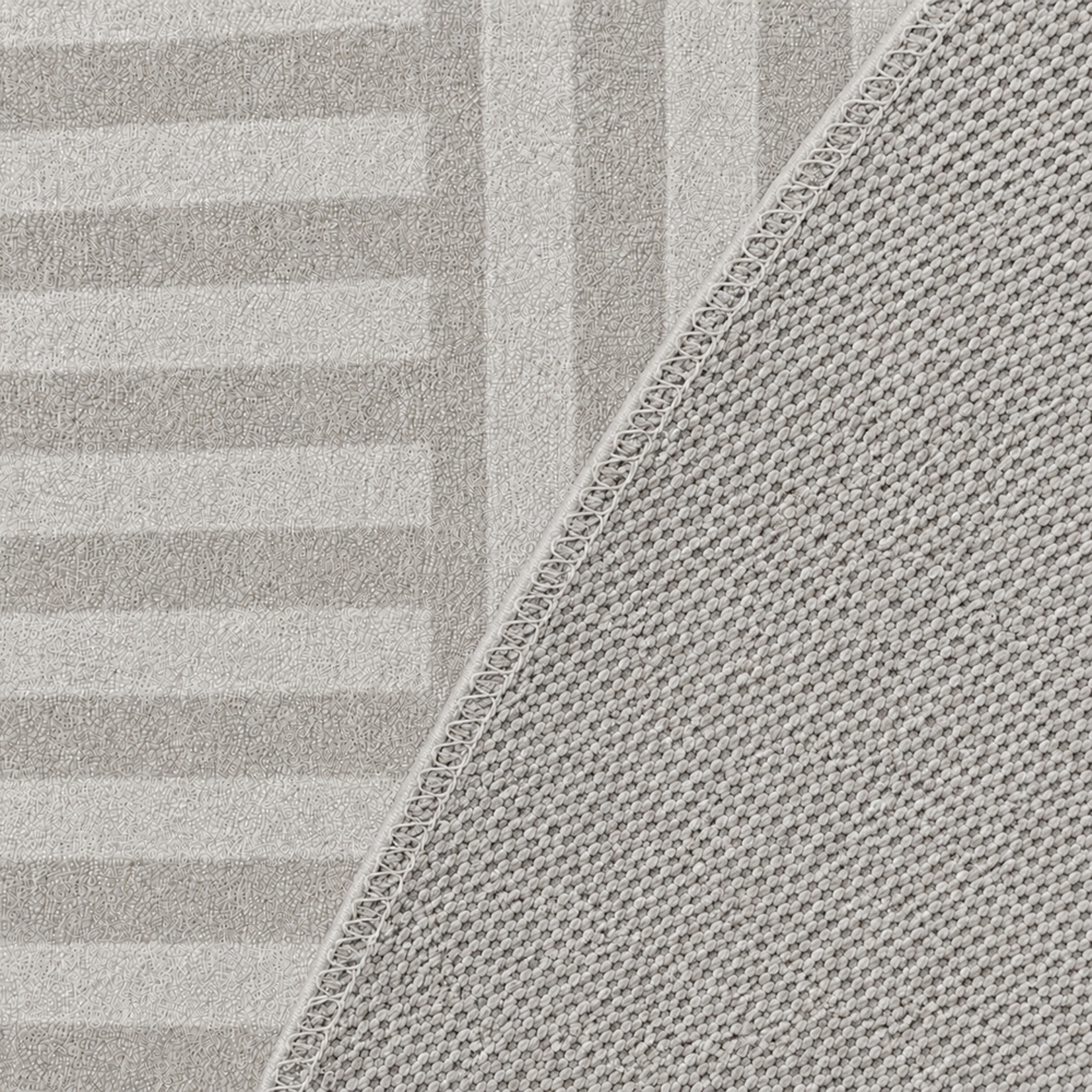 Designteppich Grau abstrakte Bögen präzise geometrische Linienoptik