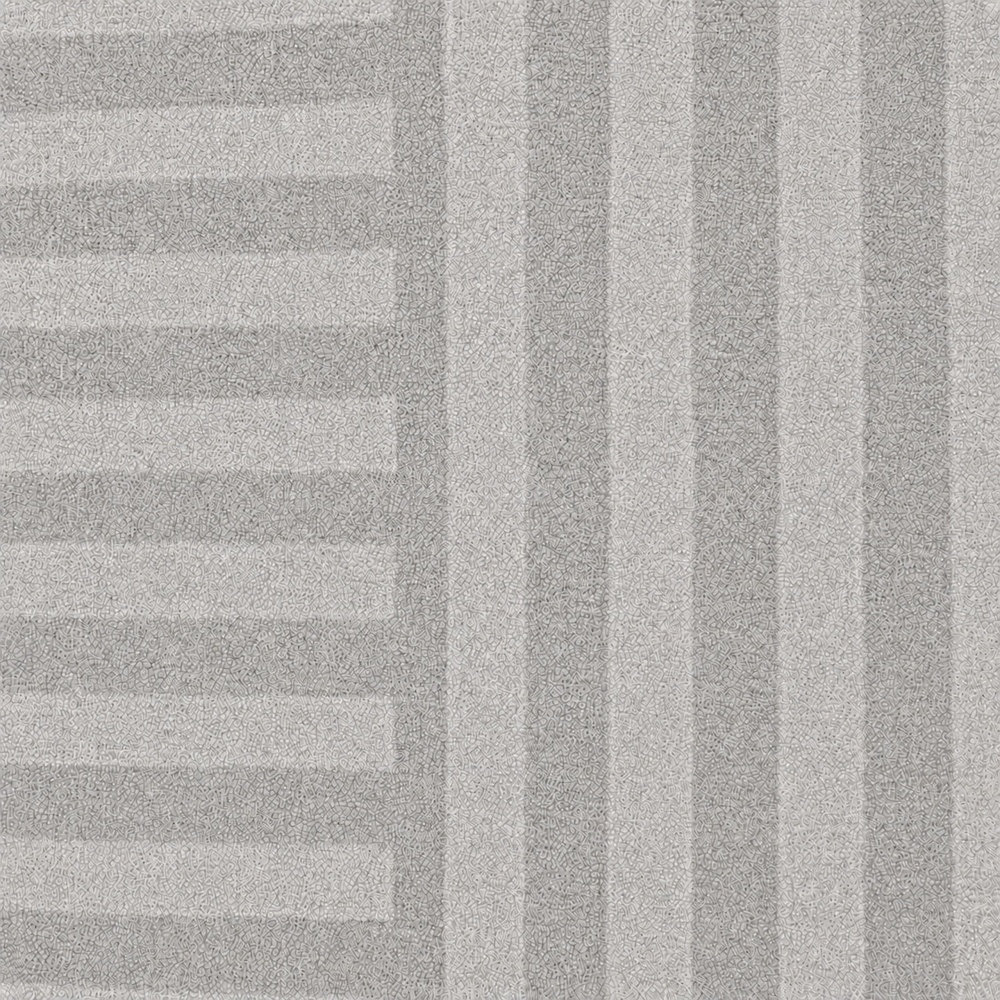 Designteppich Grau abstrakte Bögen präzise geometrische Linienoptik