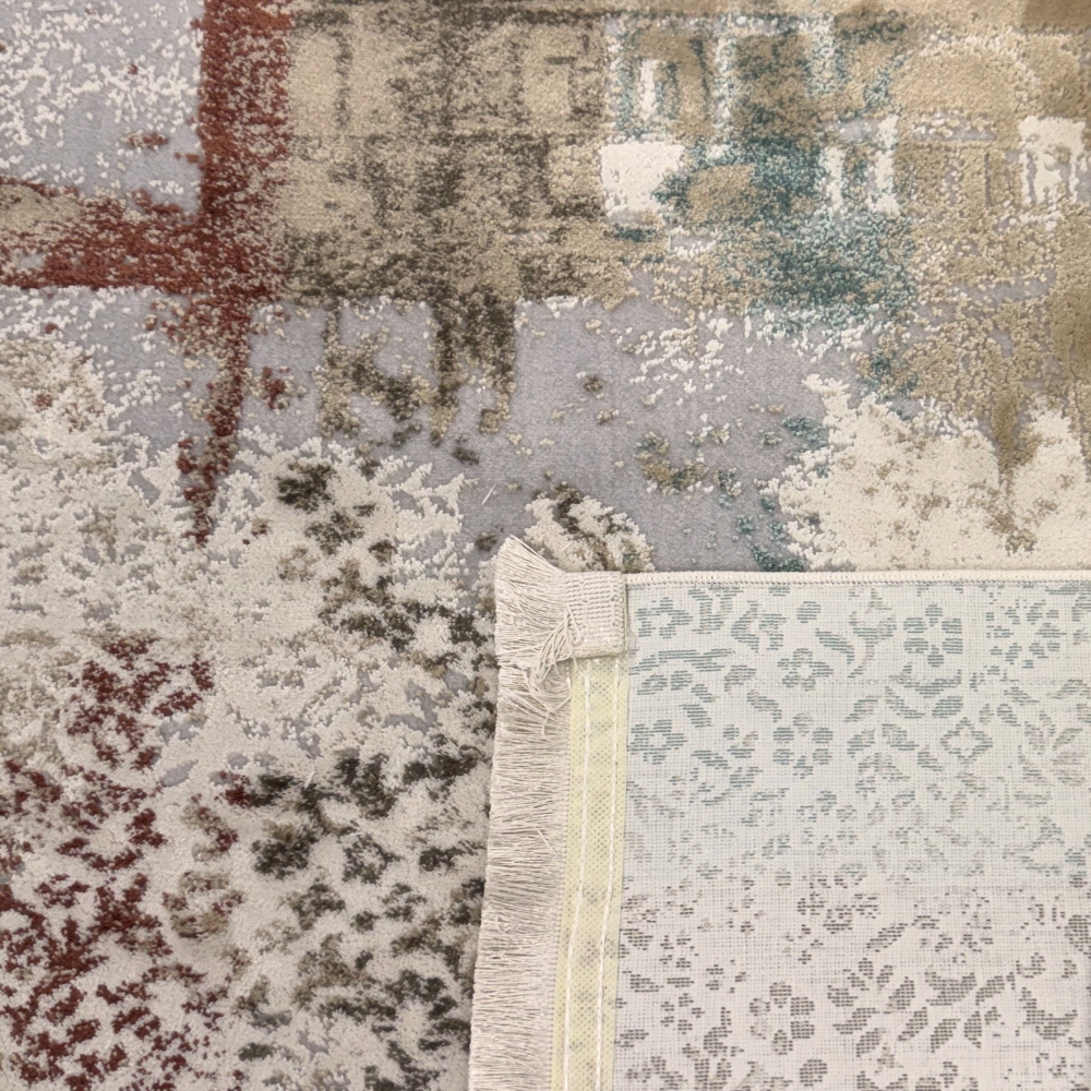 Gebetsteppich mit Moschee-Motiv in heller Naturfarbgebung