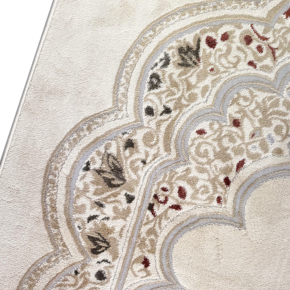 Moderner Gebetsteppich mit Mihrab-Design und feiner Ornamentik