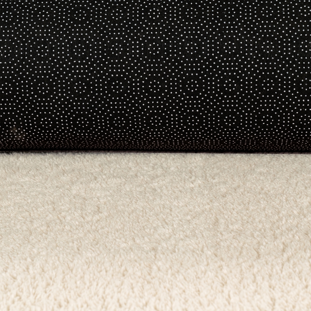 Moderner Creme Teppich samtig weich pflegeleicht für Wohnzimmer, Schlafzimmer, Esszimmer