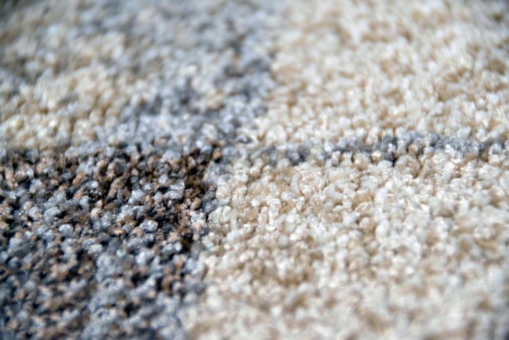Designer Teppich Moderner Teppich Wohnzimmer Teppich Kurzflor Teppich Karo Design braun beige