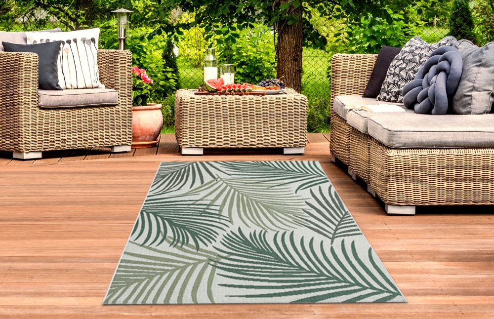 Sisal Teppich Indoor & Outdoor Terrasse Balkon Küche Wohnzimmer Palmen Zweige creme grün Sisal Teppich Indoor & Outdoor Terrasse Balkon Küche Wohnzimmer Palmen Zweige creme grün