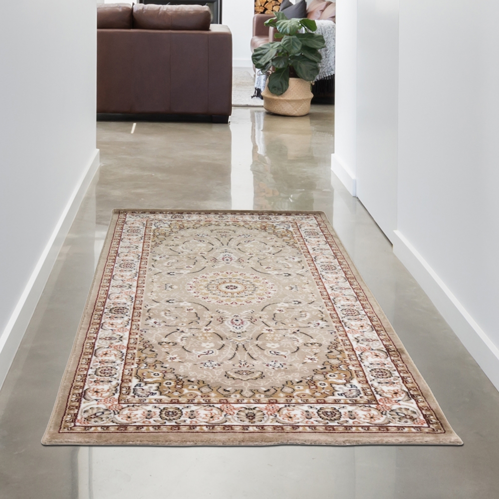 Eleganter Orientteppich mit wunderschönen Verzierungen | OEKO-TEX | in grau