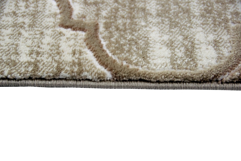 Moderner Teppich Kurzflor Teppich Wohnzimmerteppich beige braun marokkanisches Muster