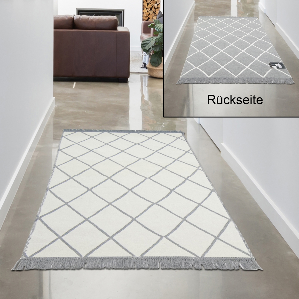 Teppich passend für drinnen & draußen | Rautendesign | wendbar