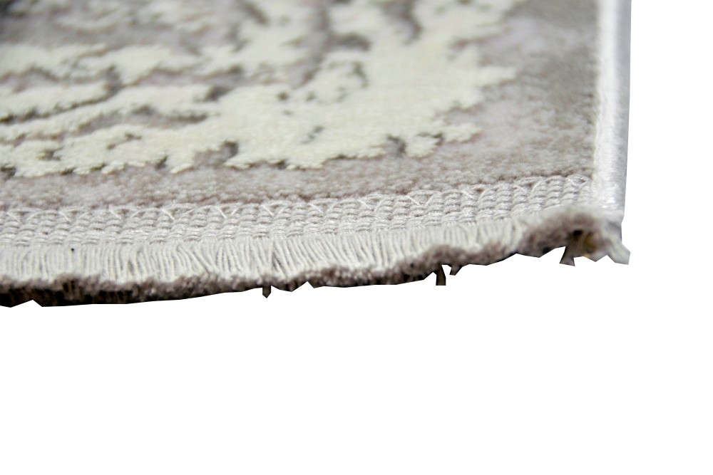Teppich Luxus Designerteppich mit Naturfasern grau