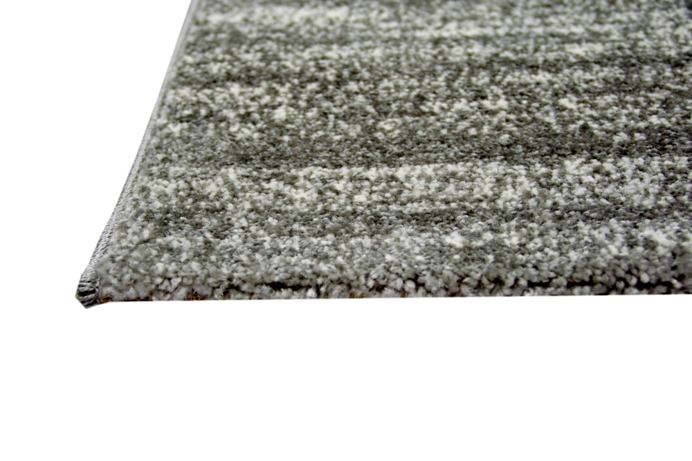 Moderner Teppich Wohnzimmerteppich Kurzflor uni anthrazit grau meliert