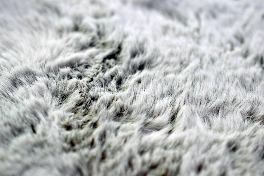 Teppich Rabbit Kunstfell Hochflorteppich Faux Fur grau
