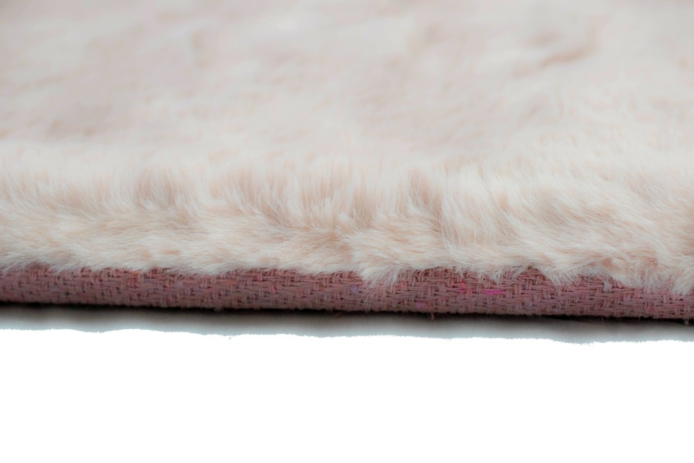 Teppich weich Kunstfell Hochflorteppich Faux Fur waschbar rosa