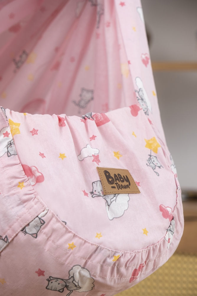 Babytraum FEDERWIEGEN Einschlafhilfe WASCHBAR "Sterne Kätzchen & Wölkchen" rosa Babytraum FEDERWIEGEN Einschlafhilfe WASCHBAR "Sterne Kätzchen & Wölkchen" rosa